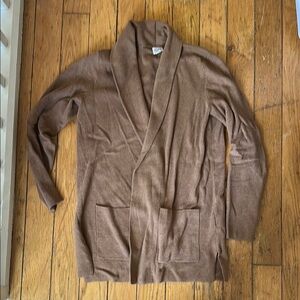 J. Crew Brown Shawl Collar Cardigan Sweater
